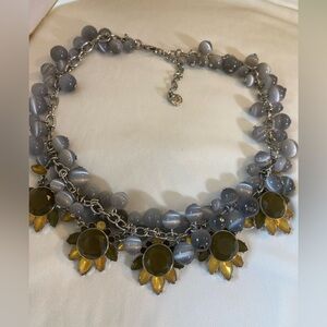 Talbots Sun Flower Autumn Fall Statement Necklace